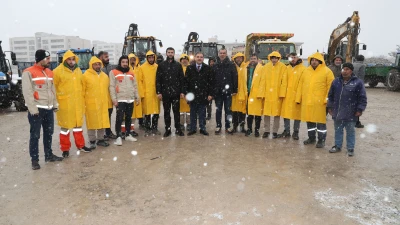 Başkan Canpolat sahada: Haliliye Belediyesi kar yağışına hazır