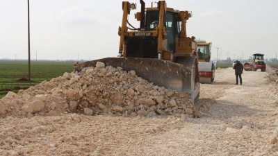 Harran–Akçakale grup yolunda hummalı çalışma sürüyor