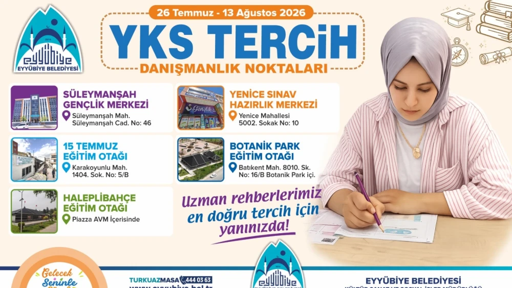 Eyyübiye Belediyesi’nden ücretsiz YKS tercih danışmanlığı