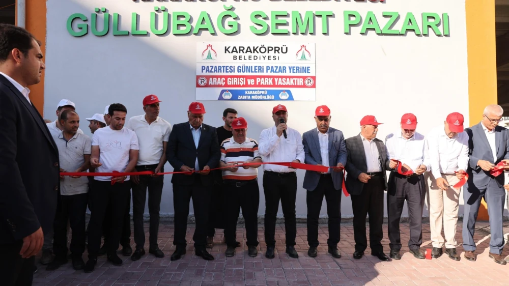 Karaköprü Güllübağ’a modern semt pazarı kazandırıldı