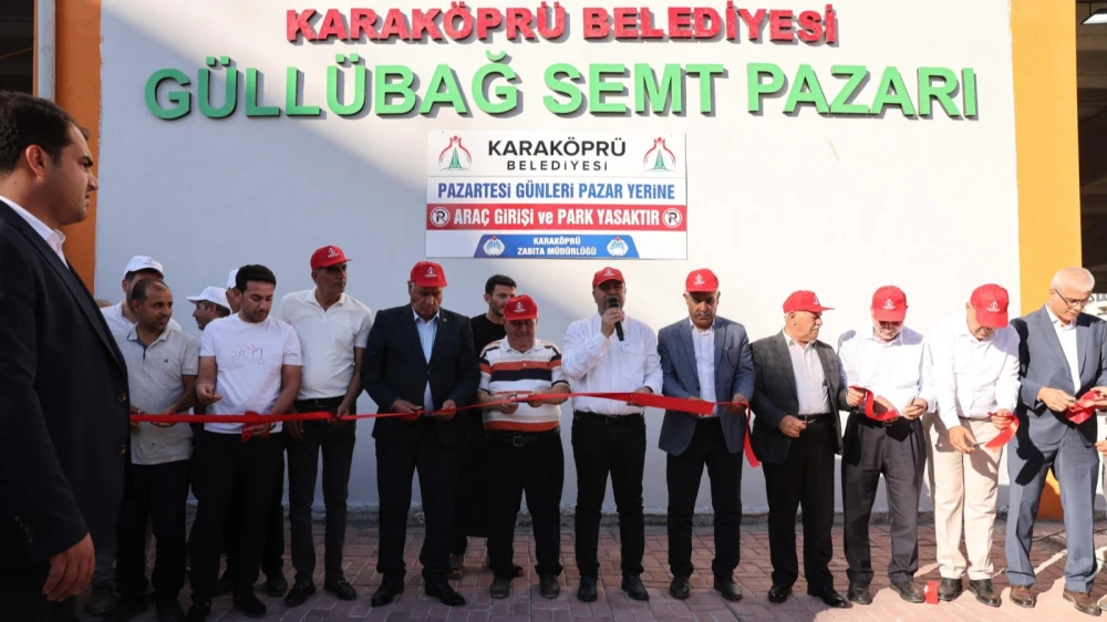 Karaköprü Güllübağ’a modern semt pazarı kazandırıldı