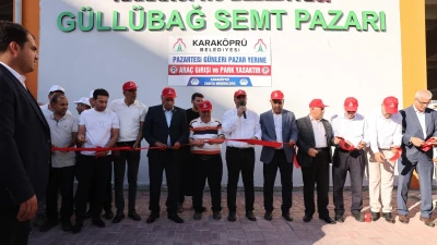 Karaköprü Güllübağ’a modern semt pazarı kazandırıldı