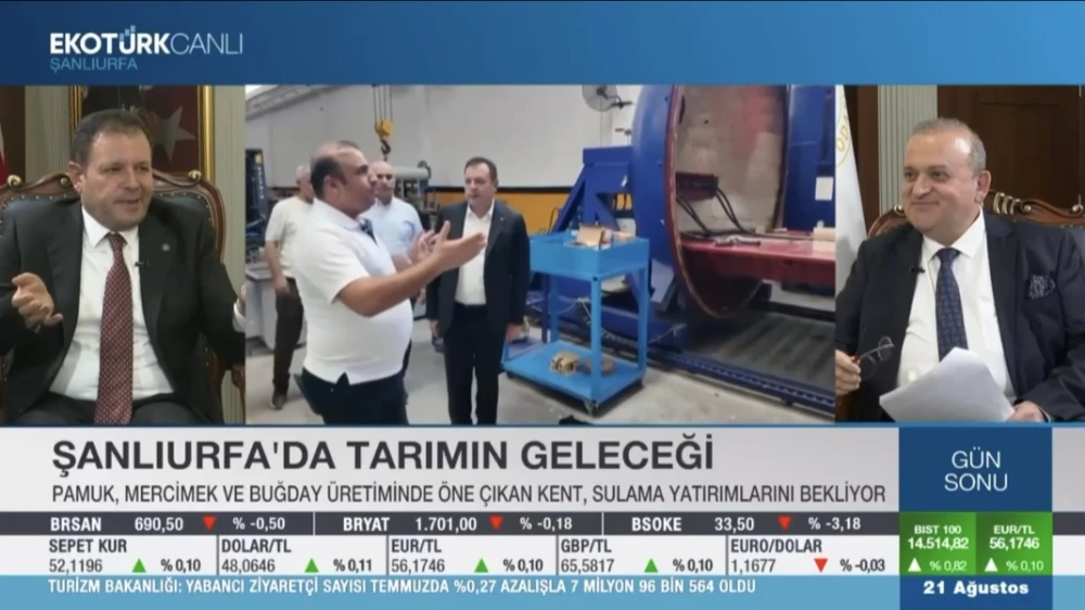 MEHMET YETİM, EKOTÜRK TV’DE ŞANLIURFA TURİZMİNİ DEĞERLENDİRDİ