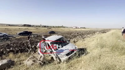 SİVEREK’TE ARAÇ ŞARAMPOLE GİRDİ