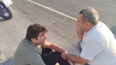 Urfa'da Korkutan Kaza! Yaralı Motosiklet Sürücüsünün İmdadına Sendika Başkanı Yetişti