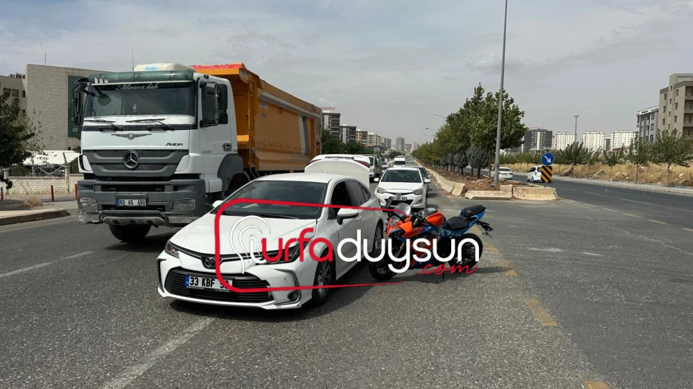 URFA TOKİ YOLUNDA KORKUTAN KAZA!