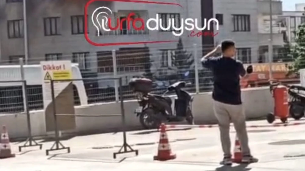 PETROL İSTASYONU KARŞISINDA KORKUTAN YANGIN