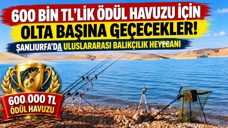 600 BİN TL’LİK ÖDÜL HAVUZU İÇİN OLTA BAŞINA GEÇECEKLER! ŞANLIURFA’DA ULUSLARARASI BALIKÇILIK HEYECANI