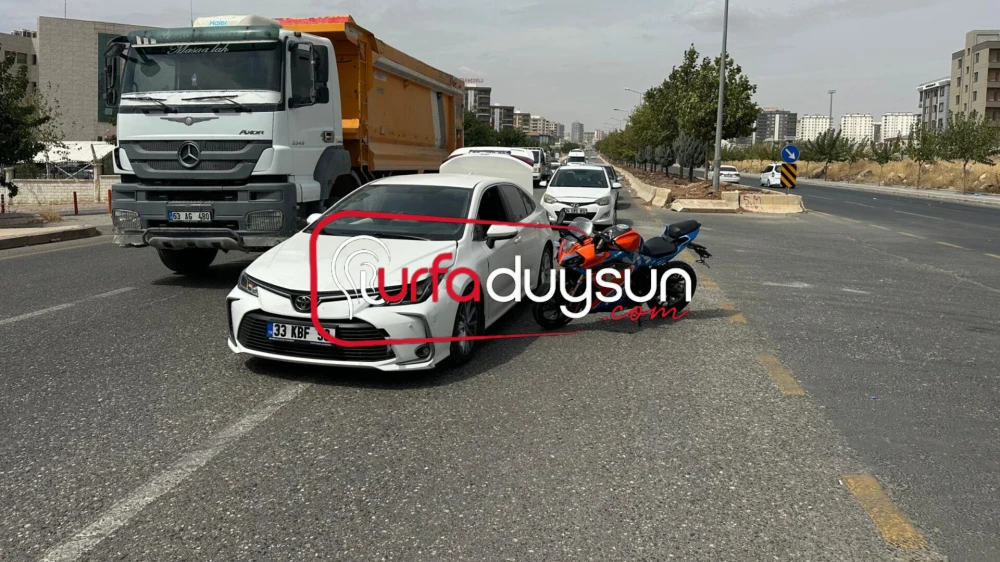 URFA TOKİ YOLUNDA KORKUTAN KAZA!