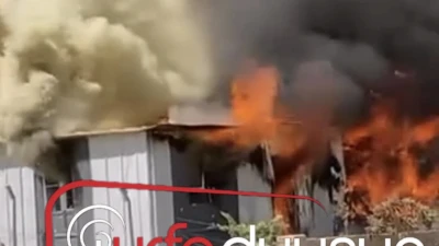 URFA’DA BAĞ EVİNDE KORKUTAN YANGIN! KONTEYNER ALEV ALEV YANDI