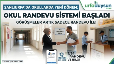ŞANLIURFA’DA OKULLARDA YENİ DÖNEM: RANDEVUSUZ VELİ OKULA ADIM ATAMAYACAK!