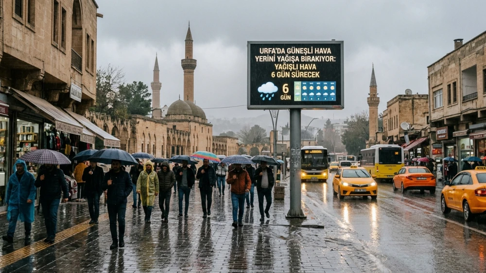 URFA’DA GÜNEŞLİ HAVA YERİNİ YAĞIŞA BIRAKIYOR YAĞIŞLI HAVA 6 GÜN SÜRECEK