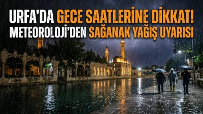 URFA’DA GECE SAATLERİNE DİKKAT! METEOROLOJİ’DEN SAĞANAK YAĞIŞ UYARISI